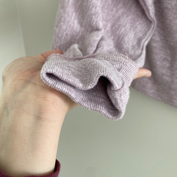 Free people purple cow neck long sleeve purple top womens size small - Picture 4 of 8